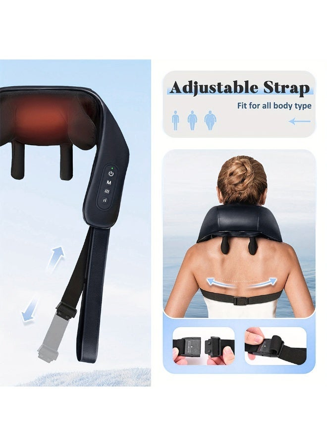 FDTY Shiatsu Neck Massager with Heat, 3D Deep Tissue Kneading Massager for Neck Back Shoulder Foot Leg, Muscle Relax for Home Car, Comfort Gift for Women Men(Black) - Image 4
